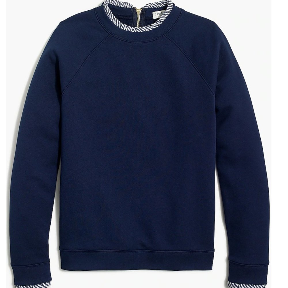 J. Crew Navy Blue Pullover Sweatshirt